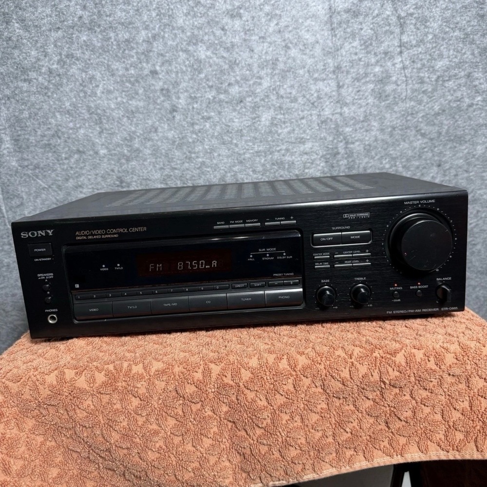 Sony STR-D665 Receiver Home Audio Dolby Pro Logic Metal Black Solid